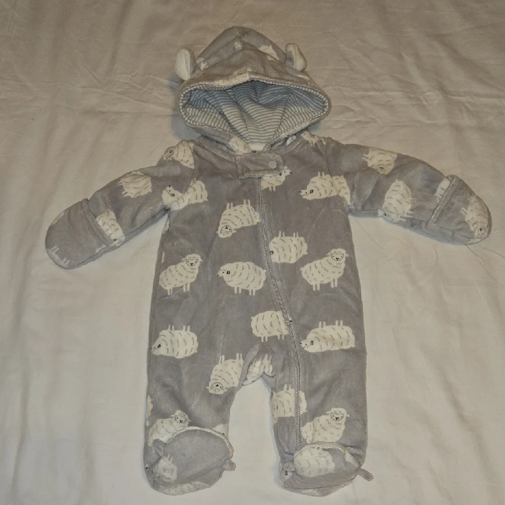 Carter's Gray Sheep Print Footie